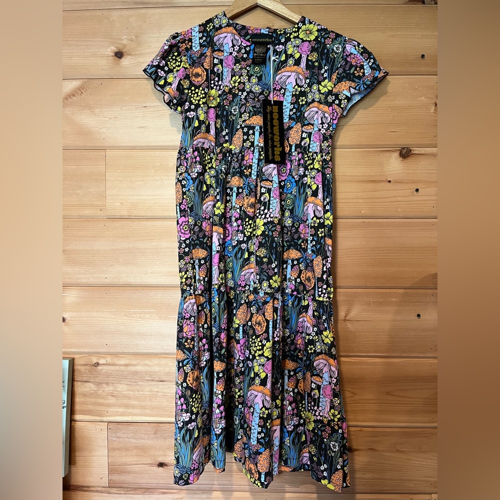 Nooworks mushrooms Frida dress NWT - Picture 1 of 2